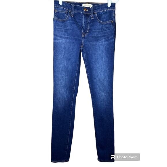 Madewell 'Tall Roadtripper' High Rise Blue Jeans Denim in 'Jansen Wash' Size 25 - Picture 1 of 7